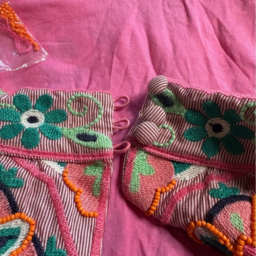 NWT Anthropologie- Embroidered and Beaded Mini Shift Dress. Size 14 - Picture 16 of 16